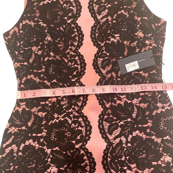 Tommy Hilfiger Black Pink Floral Crepe Sheath‎ Sleeveless Dress Size 8 - Picture 10 of 14